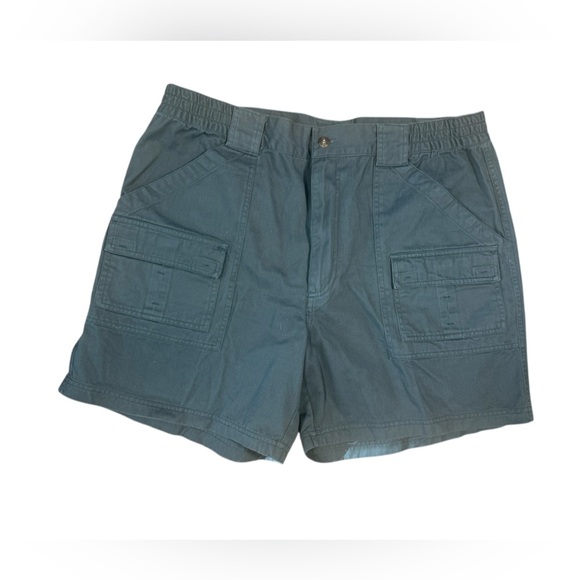 U.S. Trading Co. vintage olive Green Cargo Shorts men’s size 38 cotton Dad Nepal - Picture 1 of 6